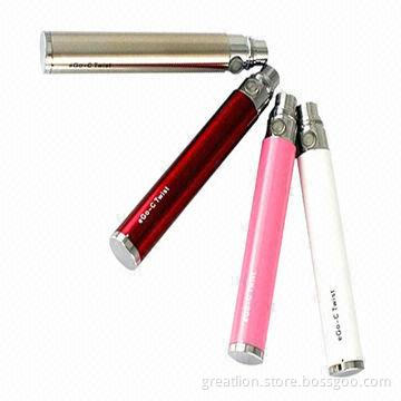 2013 eGo Twist E-cigarette Batteries with 650, 900 and 1,100mAh Battery Capacity